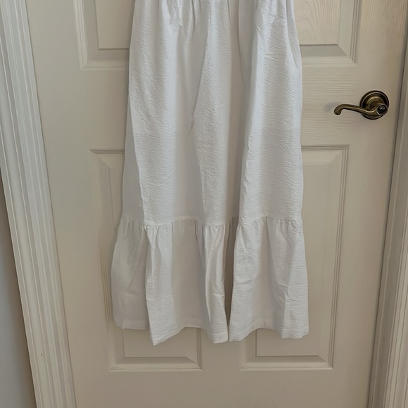 NWT Seersucker Tie-front Cutout Midi Dress - Picture 3 of 8